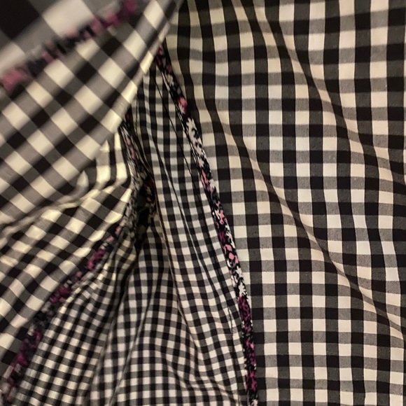 Black and white gingham Anthropologie blazer - Picture 4 of 6